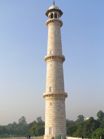 One of the four minarets on four corners.